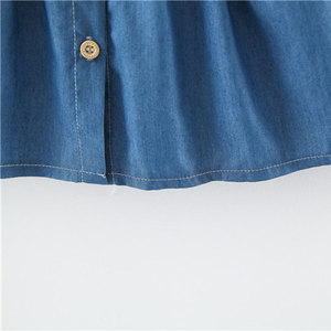 Vestito Estivo di Alta Qualità per Bambine, Abito Principessa Senza Maniche in Denim Stile Americano con Tessuto Stampato per Neonate - Product Image 4