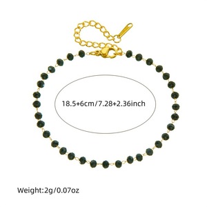 European American Retro Bohemian Stainless Steel Resin Black Bead Chain Necklace <b>Bracelet</b> <b>Set</b> For Women Party Jewelry - Product Image 4