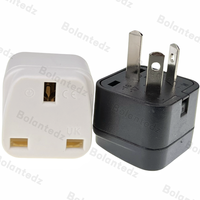 Adaptateur de prise UK vers AU en laiton noir 10A convertisseur Type-G vers Type-I connecteur carré à 3 broches pour les Britanniques vers l'Australie