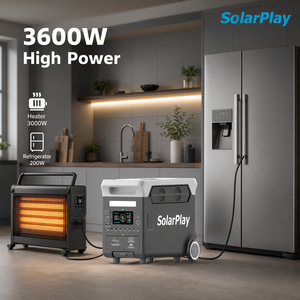Generador <span class=keywords><strong>Solar</strong></span> Solarplay de 3840 Wh LiFePO4, Estación de Energía Portátil de 3600 W, Stock Local en Alemania, Envío Rápido, Batería de Emergencia - Product Image 2