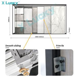 Support de présentation coulissant pour échantillons de sol sur mesure en salle d'exposition, présentoir <span class=keywords><strong>horizontal</strong></span> pour dalles de pierre frittée, présentoir de carreaux à pousser et à tirer - Product Image 4