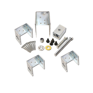 Kit de quincaillerie pour <span class=keywords><strong>porte</strong></span> coulissante sur mesure – Supports en acier, vis, boulons, écrous, rondelles – Pièces de quincaillerie pour <span class=keywords><strong>porte</strong></span> coulissante - Product Image 1