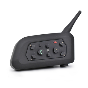 Intercom Bluetooth pour motos V6, intercom pour casque pour 2 motards, connexion pour 6 motards, casque avec batterie 850 mAh - Prix d'usine - Product Image 1