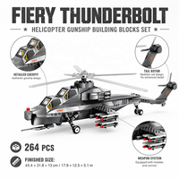 Ensemble de blocs de construction hélicoptères de combat Thunderbolt et avions de chasse – Vente en gros pour distributeurs de jouets, modélistes et magasins d'articles de loisirs
