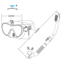 Équipement de plongée en apnée pour adultes plongée en apnée voyage ensemble de tuba à sec avec vue panoramique masque de plongée sous-marine anti-buée