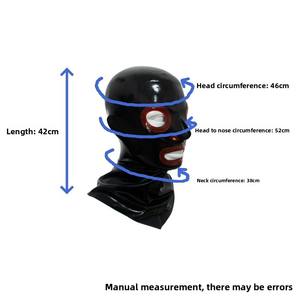 Fournisseur direct d'usine : Casque en <span class=keywords><strong>latex</strong></span> 2D pour <span class=keywords><strong>homme</strong></span> avec option fermeture éclair, résistant à l'usure, gaufré, pour tenue de contrainte BDSM - Product Image 4