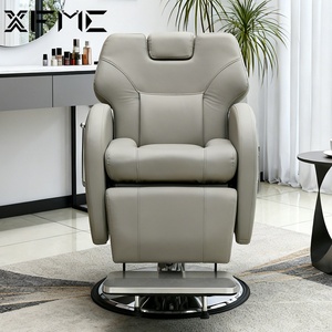 XFMC Foshan Factory Direct Barber Shop Chaise de <span class=keywords><strong>coiffure</strong></span> pivotante inclinable Chaise de barbier rétro hydraulique Heavy Duty - Product Image 3