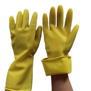 Guantes de látex amarillos para el hogar