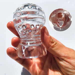 Masturbateur masculin transparent à extrémité ouverte pour adultes - Product Image 2