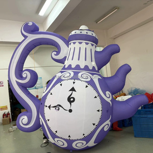 Tetera inflable morada con reloj <span class=keywords><strong>de</strong></span> decoración Dreamy Alice para exhibición temática del País <span class=keywords><strong>de</strong></span> las Maravillas, fiesta infantil <span class=keywords><strong>de</strong></span> cuento <span class=keywords><strong>de</strong></span> hadas - Product Image 4
