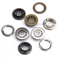 Hongleeda Œillets métalliques durables en maille, plaqués nickel noir et bronze, forme 22x13x6mm pour vêtements