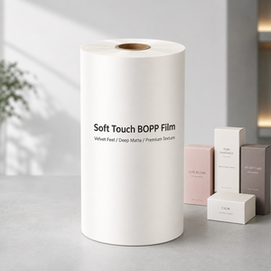 <span class=keywords><strong>Película</strong></span> BOPP Suave al Tacto Antiarañazos, <span class=keywords><strong>Película</strong></span> de Laminación Térmica de Gamuza Mate para Impresión de Cajas de Pastel - Product Image 5