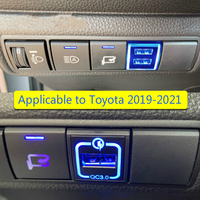 Prise de chargeur de voiture QC3.0 Double USB Nouveaux modèles Écran Led Adaptateur de chargeur de voiture USB pour Toyota Nouveaux modèles d'arrivée (22*22mm)