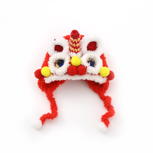 Chapeau de chat au crochet, <span class=keywords><strong>bonnet</strong></span> à oreilles d'animaux, pour costume d'hiver pour enfants - Product Image 5