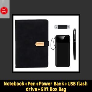 Premium Executive Luxury Gift Set Logotipo personalizado A5 Thermos Umbrella <span class=keywords><strong>Pen</strong></span> Altavoz USB Banco de energía inalámbrico para el cumpleaños de los hombres - Product Image 4