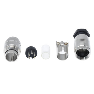 M16-C091 工業用プラグ IP67 防水コネクタ 4ピン PA66 はんだ付け オス型 ストレート溶接コネクタ - Product Image 3