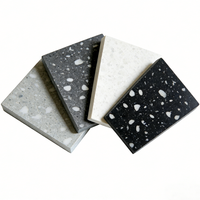 Plaques de surface solide en terrazzo artificiel haut de gamme, terrazzo rustique personnalisable pour les projets de villas et d'hôtels