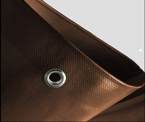 Waterproof Lightweight Brown Eco-Friendly Anti-UV Abrasion-Resistant Multipurpose PE Tarp <b>for</b> Awning & <b>Tent</b> Use - Product Image 2