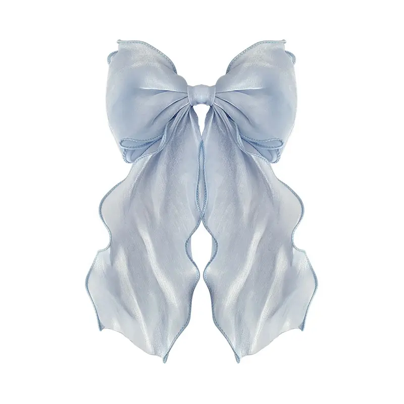 Hair Bows for Women Girls Hair Accessories Aesthetic Silky Satin Metal Clamp