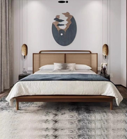 Lit double de luxe créatif pour chambre principale, style nordique hôtelier