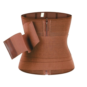 Cinturón de Control Abdominal de cintura estrecha <span class=keywords><strong>para</strong></span> <span class=keywords><strong>mujer</strong></span>, vendaje adelgazante de alta calidad, entrenador de cintura, envoltura de cintura con cremallera - Product Image 1