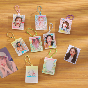 พวงกุญแจอะคริลิคใส่รูปนักเรียนการ์ตูนอนิเมะขนาด 1 นิ้ว พร้อมส่ง ขายส่ง รูปถ่ายเคลือบลามิเนต กรอบรูปแบบกำหนดเองได้ รูปไอดอล - Product Image 4