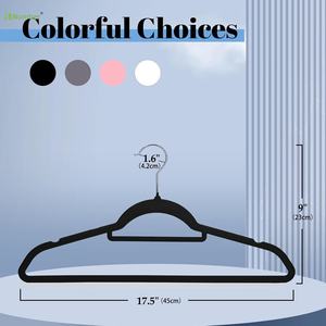 Risparmio di spazio semplice stile sottile di alta qualità in velluto larghi <span class=keywords><strong>appendiabiti</strong></span> spessi vestiti di stoffa di plastica <span class=keywords><strong>appendiabiti</strong></span> per panni - Product Image 5