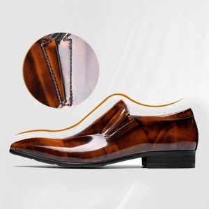 Zapatos Oxford de Hombre Casuales para Novio de Boda, Zapatos de Vestir con Punta en Pico, de Charol Impermeable, Estilo Británico, Novedad de Verano 2025 - Product Image 2