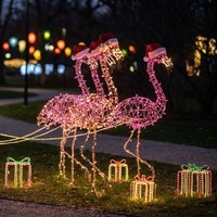 Grande décoration interactive de lanternes pour parc d'attractions, pour Noël, utilisation intérieure/extérieure, spectacle de lumière pour parc à thème