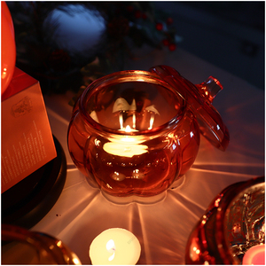 Vases à bougies <span class=keywords><strong>en</strong></span> <span class=keywords><strong>verre</strong></span> modernes et luxueux <span class=keywords><strong>en</strong></span> forme de citrouille, porte-<span class=keywords><strong>bougie</strong></span> uniques <span class=keywords><strong>en</strong></span> forme de citrouille <span class=keywords><strong>pour</strong></span> la décoration de la maison - Product Image 2