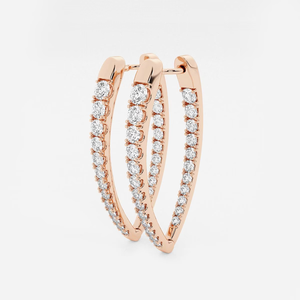 ต่างหูห่วงเพชรทรงกลม 3 กะรัต เพชรเพาะเลี้ยงในห้องปฏิบัติการ ระดับคุณภาพสูง ดีไซน์หรูหรา ประกายระยิบระยับ เหมาะสำหรับผู้หญิง เครื่องประดับชั้นดี สไตล์มินิมอล หรูหรา - Product Image 2