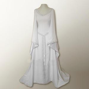 Vestido Largo Blanco Medieval Renacentista para Mujer, Disfraz <span class=keywords><strong>de</strong></span> Reina para Fiesta, Cosplay Victoriano, Vestido con Cuello Cuadrado - Product Image 6