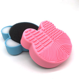 Wholesale Custom <b>Makeup</b> Brush Cleaning Pad Silicone Scrubbing Tray <b>Makeup</b> <b>Tools</b> - Product Image 3