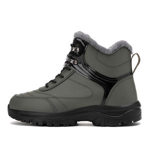 Botas de Nieve para Hombre, para Invierno, para Personas de Mediana Edad, Gruesas, Resistentes al Frío, Forradas de Algodón, Cálidas, Impermeables, Antideslizantes, con Suela de Tendón de Res - Product Image 3