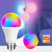 A60 A19 Contrôle vocal Alexa Google home RGB + CCT LED Wifi Smart LED Lumières RVB