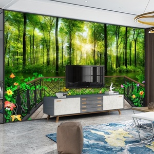 Carta da Parati 3D di Alta Qualità su Misura, Paesaggi Naturali, Murales di Foreste di Bambù per Design del Soggiorno - Product Image 1