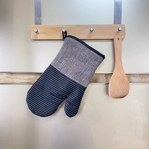 Gant de four à micro-ondes en coton durable avec silicone antidérapant, épaissi, résistant à la chaleur, pour la pâtisserie - Product Image 1
