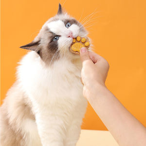 Venta al por mayor Paw Pie Freeze Dried pollo gato trata Snack galleta perro pata en forma de pastel de carne para cachorro gatito comer saludable - Product Image 5