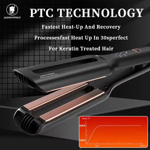 <span class=keywords><strong>Plancha</strong></span> de Pelo Eléctrica Profesional de Alta Calidad con Iones Negativos, <span class=keywords><strong>Protector</strong></span> LED, Cerámica, Revestimiento de Titanio, para Uso Doméstico - Product Image 2