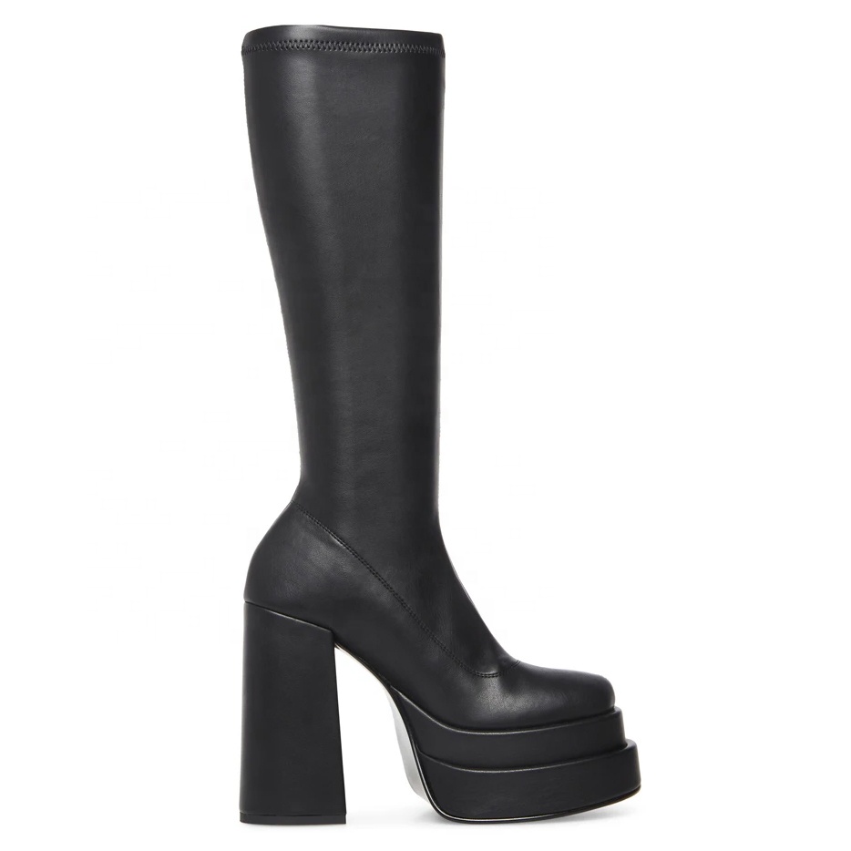 Botas Altas Negras Cadenas Mujer Oferta Online | DHgate.com