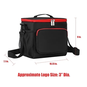 Sac isotherme noir tendance pour le déjeuner, sac isotherme étanche pour adultes, pour le camping, les pique-niques, les fêtes - Product Image 4