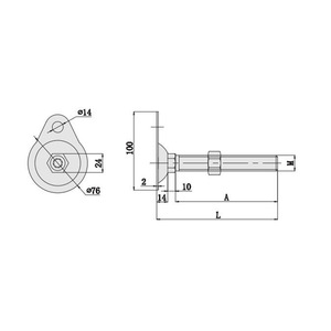 Mwre Stainless Steel Adjustable Leveling Feet Kc-1274 With Lugs For Machinery - Product Image 3