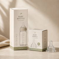 Boîte d'emballage en papier pour biberon et tétine, personnalisée, pliable, pour produits d'alimentation pour nourrissons