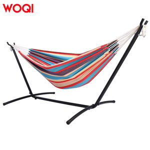 Hamaca doble Woqi con soporte, tela de algodón, plegable, columpio para interiores y exteriores, para adultos, recreación. - Product Image 4