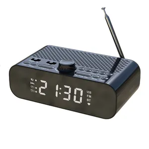 Display a LED portatile comodino digital FM desk alarm azan Clock home Radio trasmissione BT Speaker nuovo Design gadget creativi