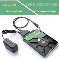 Adaptador de Cable SATA a USB 3,0/USB 2,0 compatible con disco duro externo SSD HDD de 2,5 pulgadas/3,5 pulgadas Sata III Dc Power SATA 3 Cable