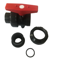 Vanne à boisseau sphérique pneumatique en PVC à double raccord, en plastique UPVC, résistante à la corrosion, pour le contrôle du débit d'eau et de produits chimiques dans les conduites, 200 M/h 100