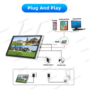 Hongnaer 3MP 4CH NVR Enregistreur <span class=keywords><strong>vidéo</strong></span> réseau domestique <span class=keywords><strong>Surveillance</strong></span> WiFi Kit de caméra de sécurité Système LCD IP Système de caméra de vidéosurveillance <span class=keywords><strong>sans</strong></span> <span class=keywords><strong>fil</strong></span> - Product Image 3
