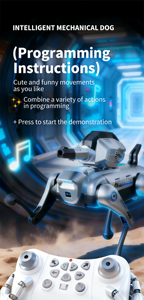 <span class=keywords><strong>Robot</strong></span> intelligent télécommandé sans fil à commande vocale avec billes d'eau - <span class=keywords><strong>Jouet</strong></span> pour chien intelligent IA pour enfants - Product Image 4
