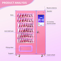 Distributeur automatique combiné intelligent avec paiement par pièces, espèces et carte de crédit pour articles de vente au détail